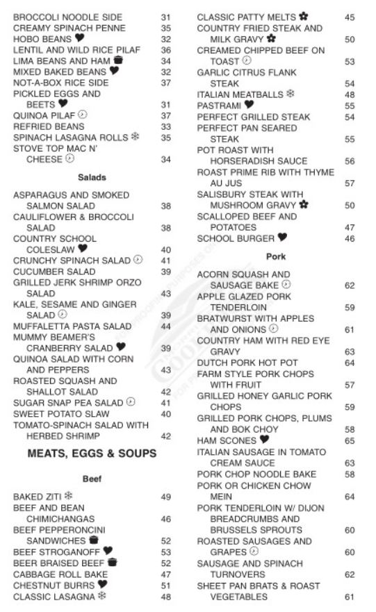 recipe index pg. 2