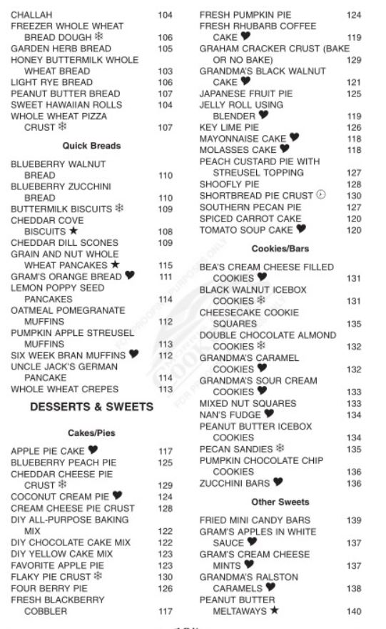 recipe index pg. 4