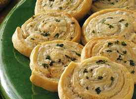 Three-Cheese Crescent Pinwheels