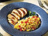 Corn with Tomatoes and Green Chilies