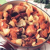 Duck in White Wine with Vegetables and Herbs