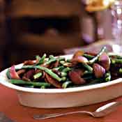 Green Beans with Pan-Roasted Red Onions