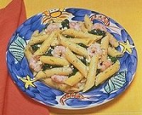 Mediterranean Penne with Shrimp and Spinach
