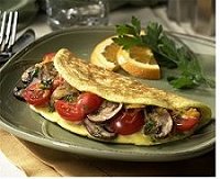 Portabella and Tomato Omelet