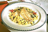 Snapper with Rum Brown Butter and Mango 