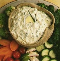 Green Onion, Garlic and Yogurt Dip